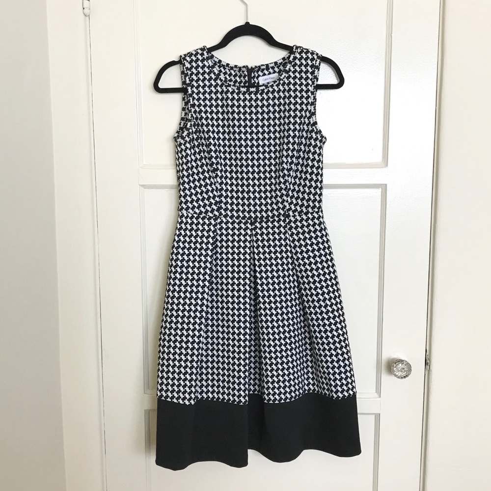 Calvin Klein Woven Fit & Flare Dress